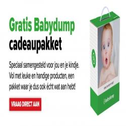 Gratis een Babydump pakket met o.a. een rompertje