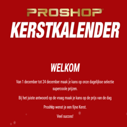 Win dagelijks december kerst kalender prijzen op Proshop.nl