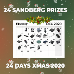 Win dagelijks december kerst kalender prijzen op Sandberg.world