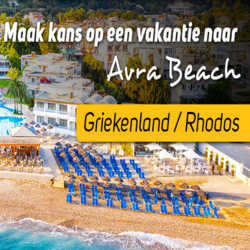 Win een 8-daagse vakantie naar Avra Beach op Rhodos in Griekenland