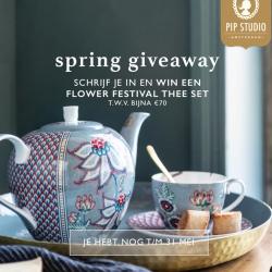 Win een Flower festival theeset