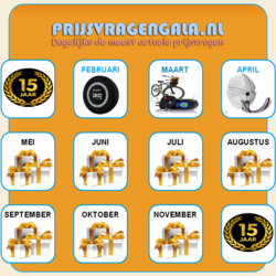 Win onze maandelijkse 15-jarige Jubileum Prijs!