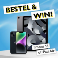  Win een iPhone 14 of een iPad Air