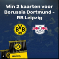  Win voetbal tickets voor Borussia Dortmund tegen RB Leipzig